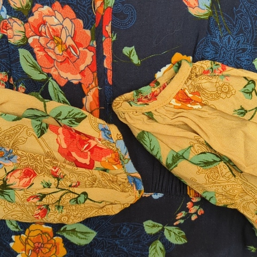 Patrons Of Peace Boho Flowy Tiered Dress - Picture 8 of 10